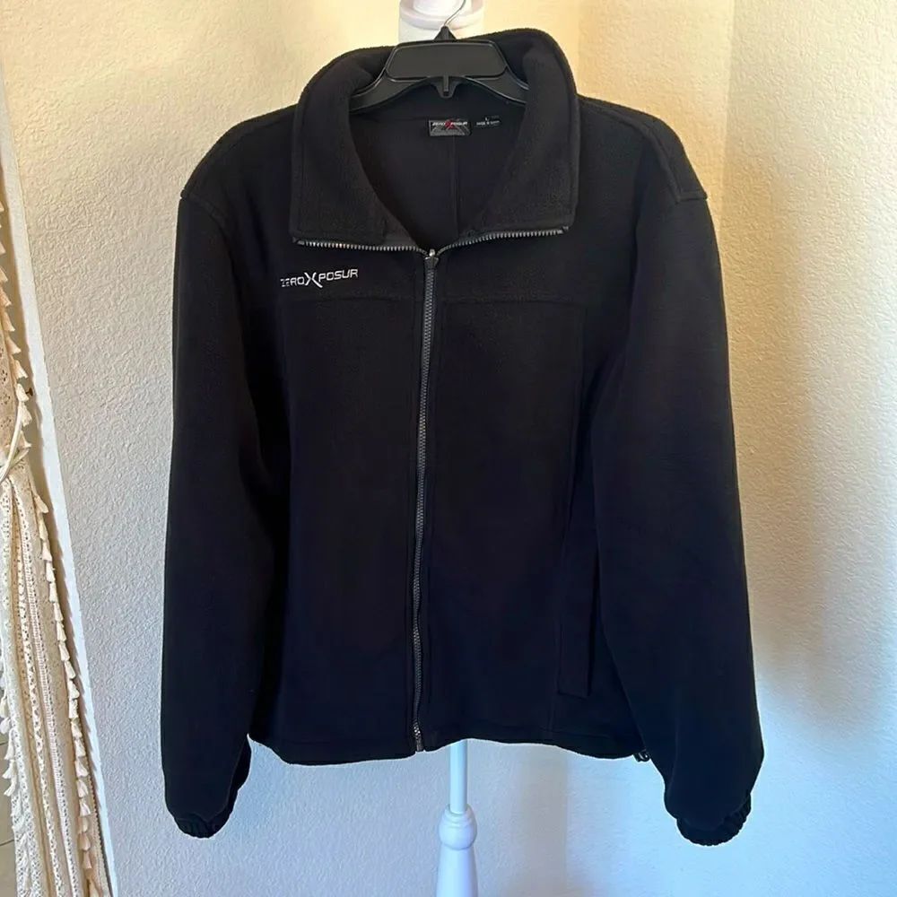 Men's ZeroXposur Black Zipper Front Long Sleeve Jacket ~ Size Large